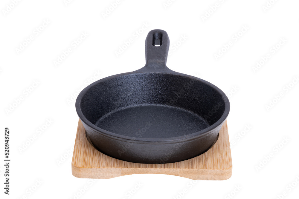 small cast iron pan isolated small cast iron pan isolated