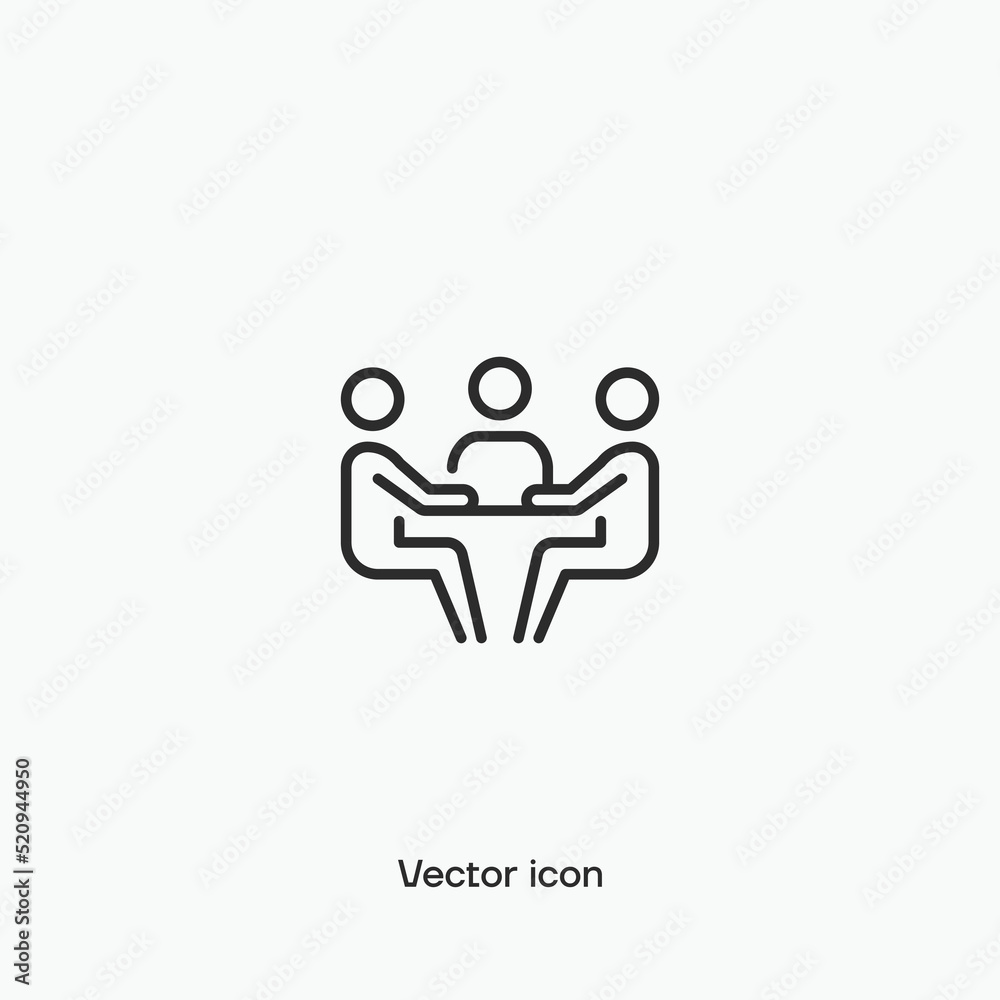 Meeting, meeting room vector icon. Premium quality.