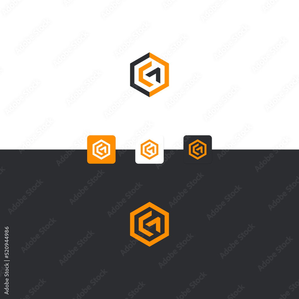 CG Letter App Logo Design Vector Illustration CG Letter App Logo Design Vector Illustration