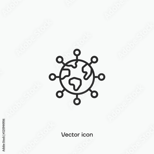 Community,Network,World vector icon. Premium quality.