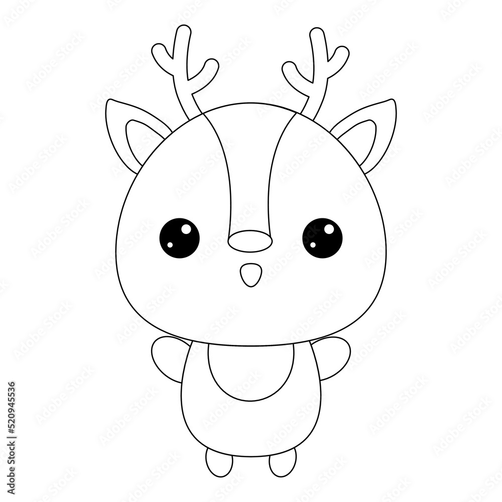 Contour drawing deer on white background. Drawing engraving. Cartoon vector illustration. Isolated vector signs symbol. Education background. Cute symbol.children's coloring book. Contour drawing deer on white background. Drawing engraving. Cartoon vector illustration. Isolated vector signs symbol. Education background. Cute symbol.children's coloring book.