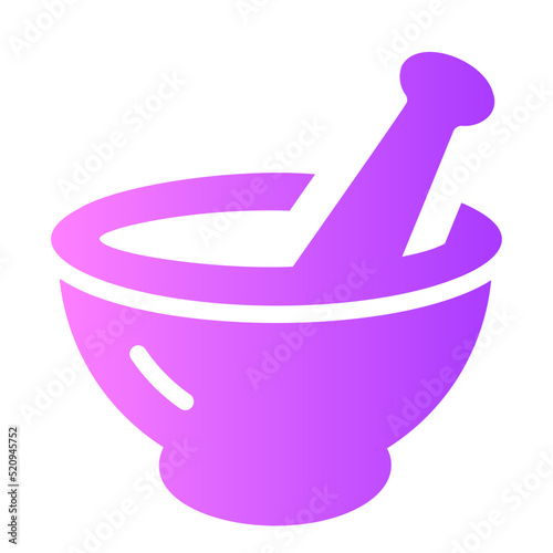 Mortar and pestle gradient icon