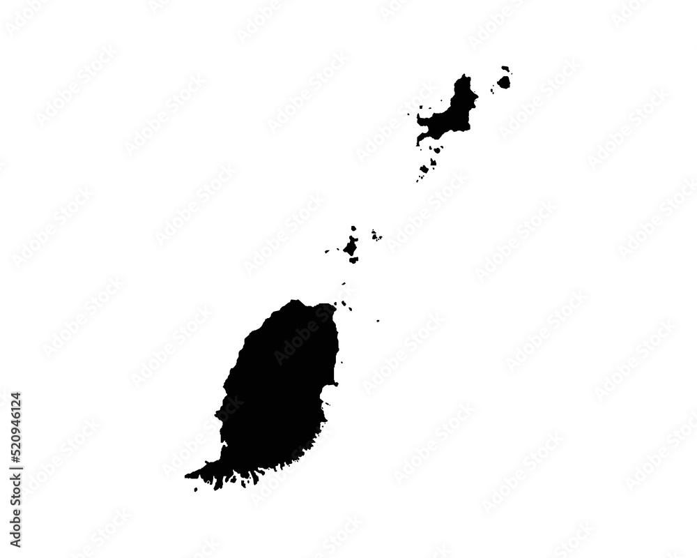 Grenada Map. Grenadian Country Map. Black and White National Nation Outline Geography Border Boundary Shape Territory Vector Illustration EPS Clipart Grenada Map. Grenadian Country Map. Black and White National Nation Outline Geography Border Boundary Shape Territory Vector Illustration EPS Clipart