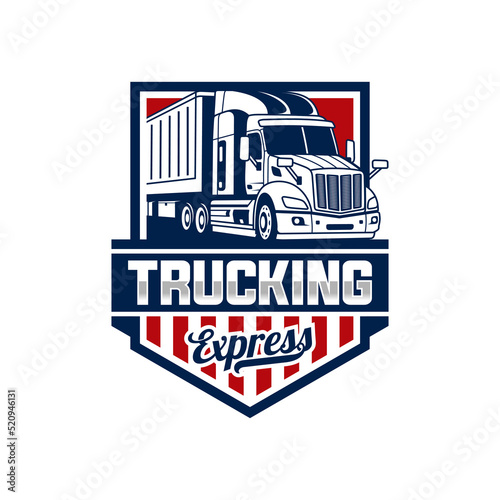 Truck Company Transportation Logo Illustration