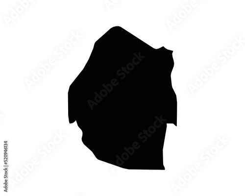 Eswatini Map. Swaziland Country Map. Emaswati Liswati Black and White National Nation Outline Geography Border Boundary Shape Territory Vector Illustration EPS Clipart photo