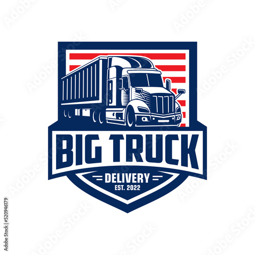Truck Company Transportation Logo Illustration