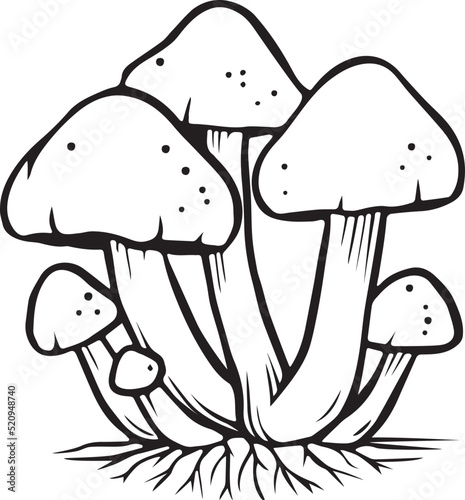 Simple mushroom in black color vector.
Celestial Mystical boho mushrooms, magic mushroom, witchcraft symbol, witchery esoteric objects, floral mystical elements fungi, fungus illustration clip art