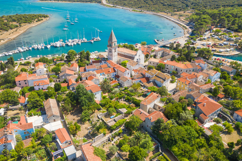 Historic town of Osor between islands Cres and Losinj, Croatia