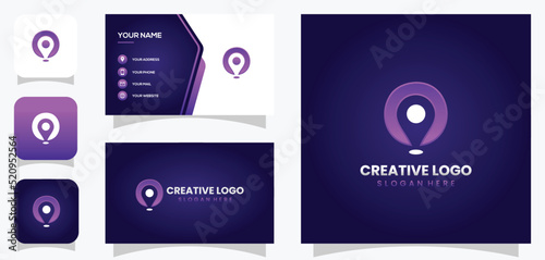 vector graphics of initial o and location or gps dual mining logo concept