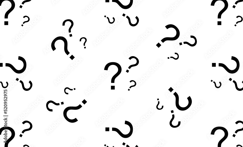 Question mark seamless pattern. Vector seamless pattern with question marks. Question mark seamless pattern. Vector seamless pattern with question marks.