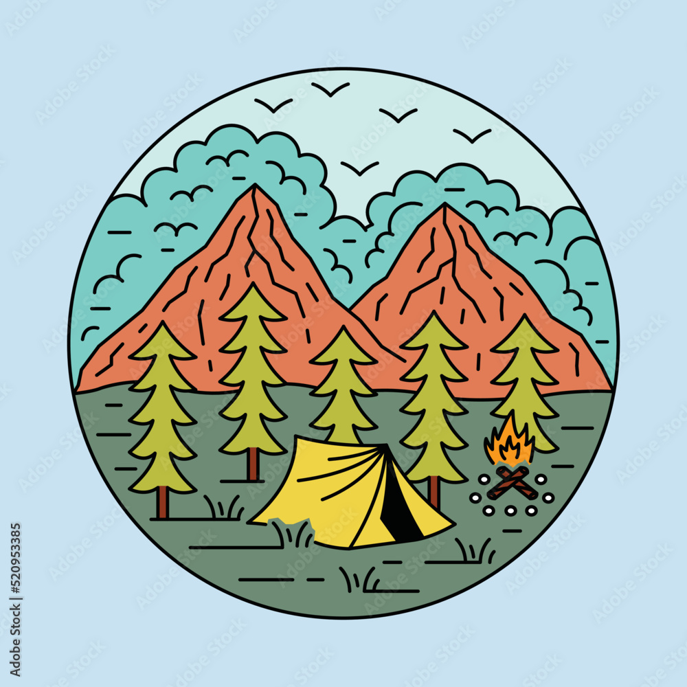 camping in the good nature graphic illustration vector art t-shirt design camping in the good nature graphic illustration vector art t-shirt design