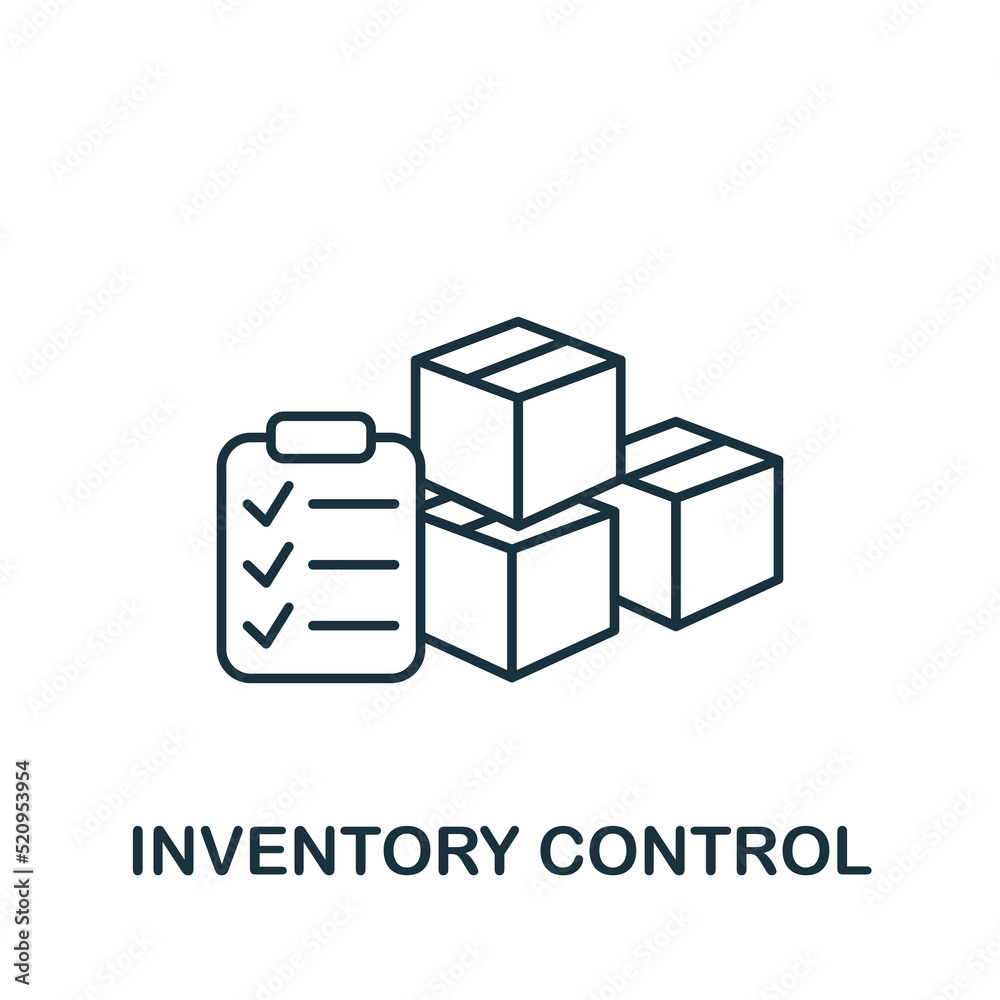 Inventory Control icon. Monochrome simple Business Management icon for templates, web design and infographics Inventory Control icon. Monochrome simple Business Management icon for templates, web design and infographics