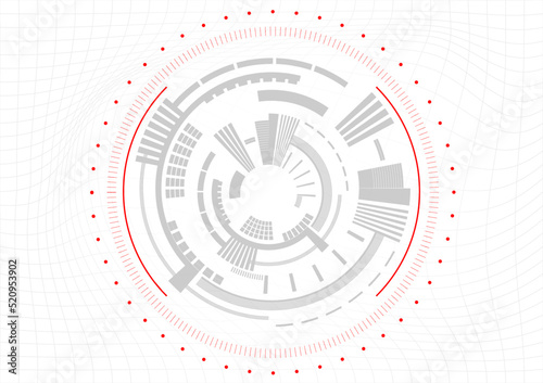 Abstract technology background with various technology elements Hi-tech communication concept innovation background