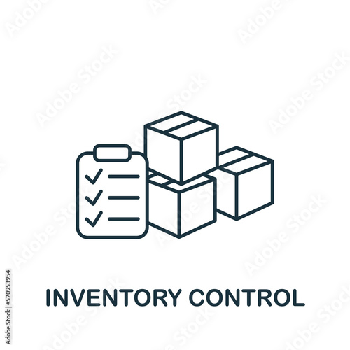 Inventory Control icon. Monochrome simple Business Management icon for templates, web design and infographics