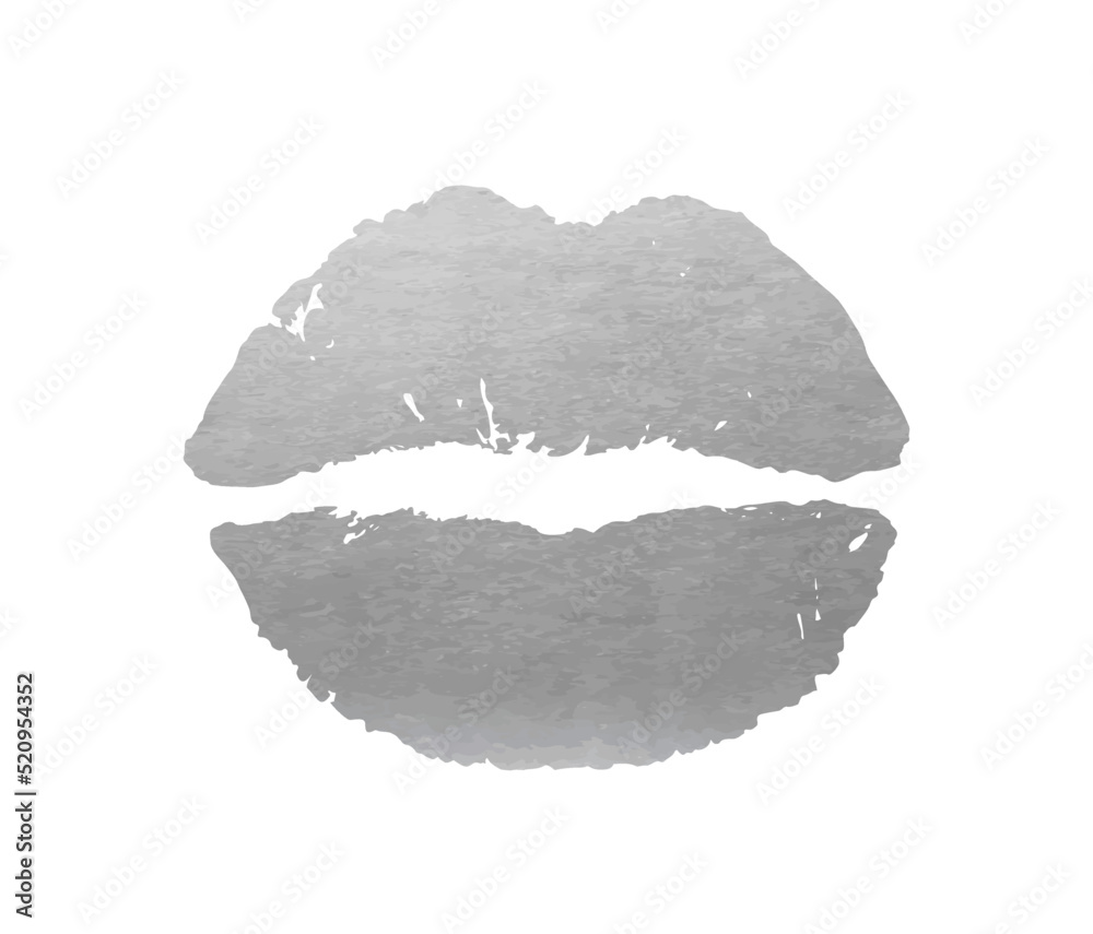 Silver Human Lips - Vector Silver Human Lips - Vector