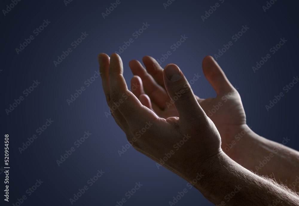 Muslim hands praying. ramadan kareem concept Muslim hands praying. ramadan kareem concept