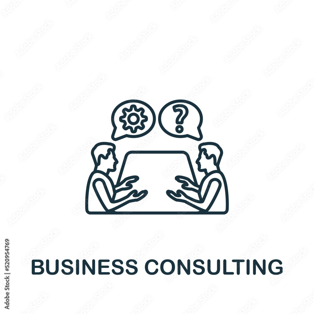 Business Consulting icon. Monochrome simple Business Management icon for templates, web design and infographics
