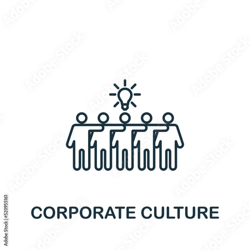 Corporate Culture icon. Monochrome simple Business Management icon for templates, web design and infographics