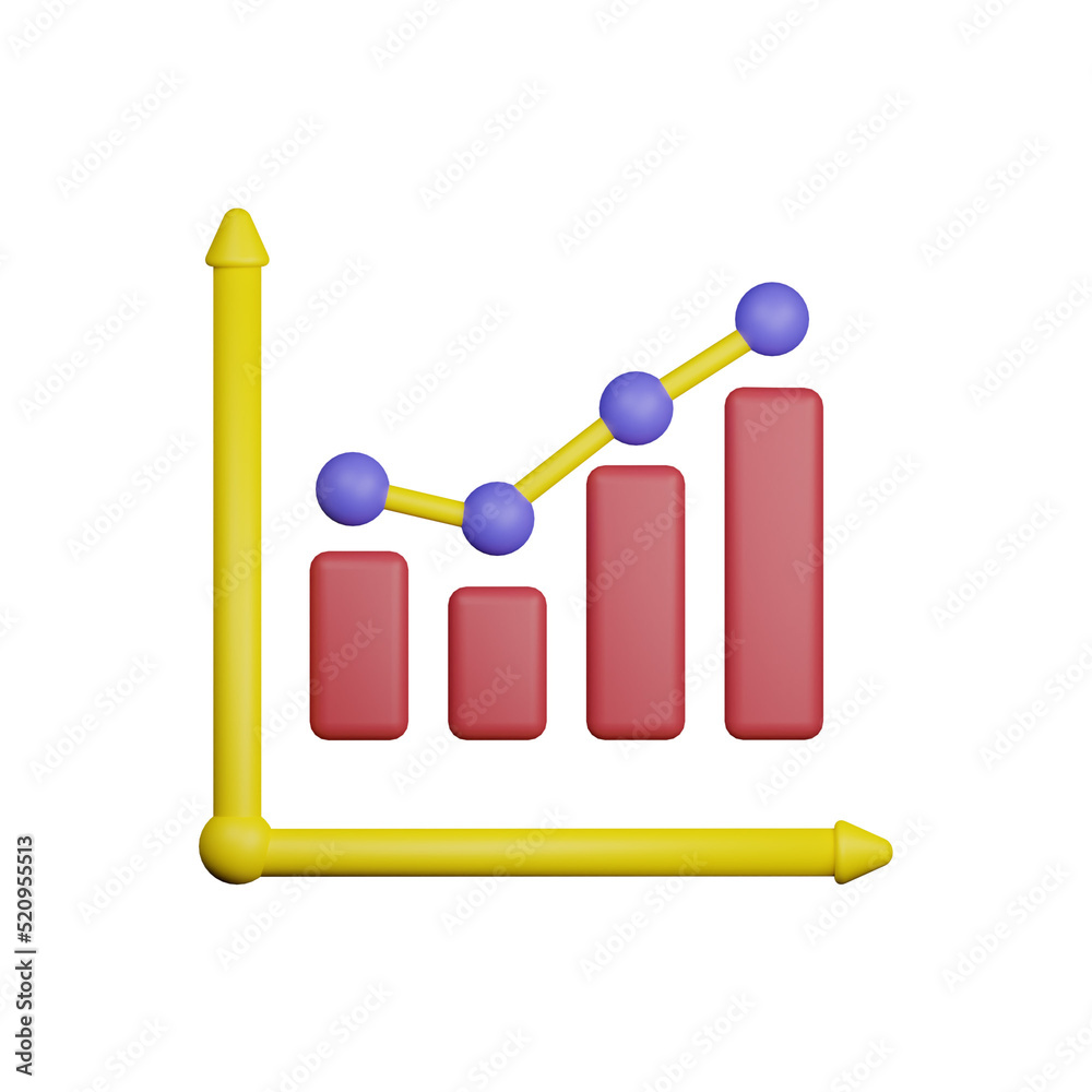 3d growth graph chart analysis illustration 3d growth graph chart analysis illustration