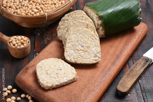 Tableau sur toile tempeh Indonesian traditional food made from fermented soybeans