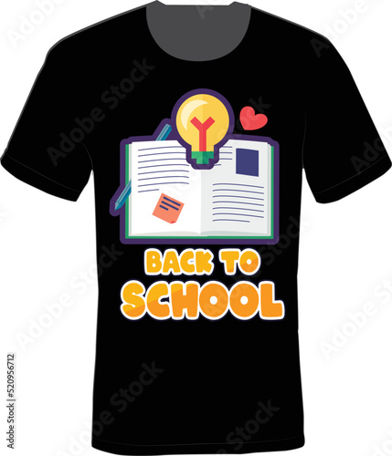Back to school T-shirt vector design.