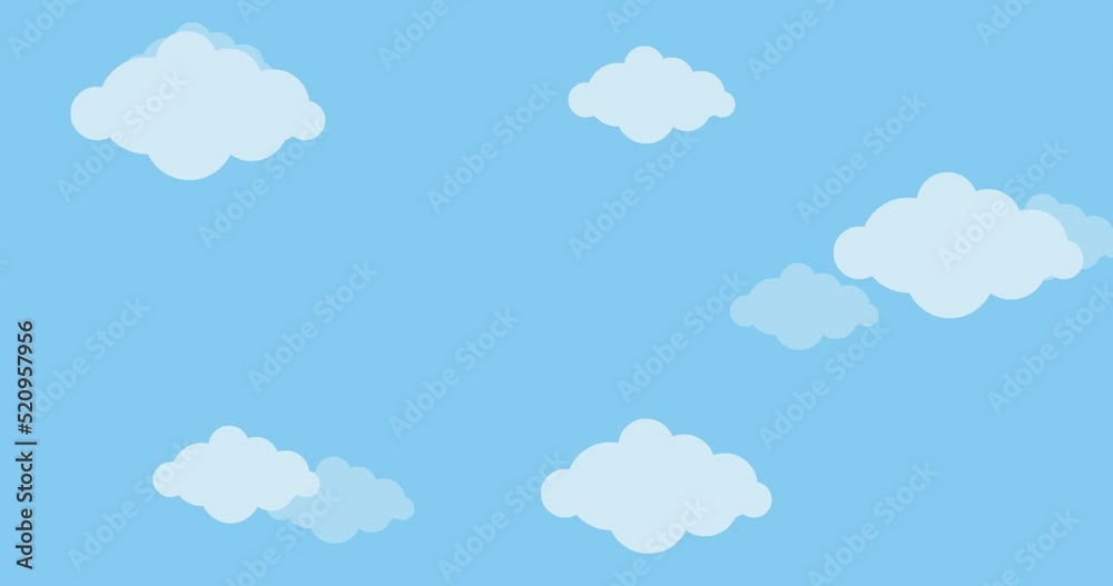 vertical blue cloud background animation