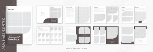 minimal peach product catalog brochure design template 