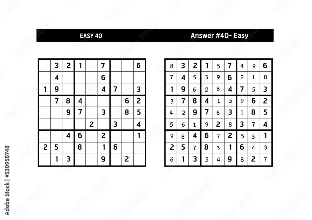 Sudoku puzzle game.Sudoku puzzle with a solution - EASY LEVEL Sudoku puzzle game.Sudoku puzzle with a solution - EASY LEVEL
