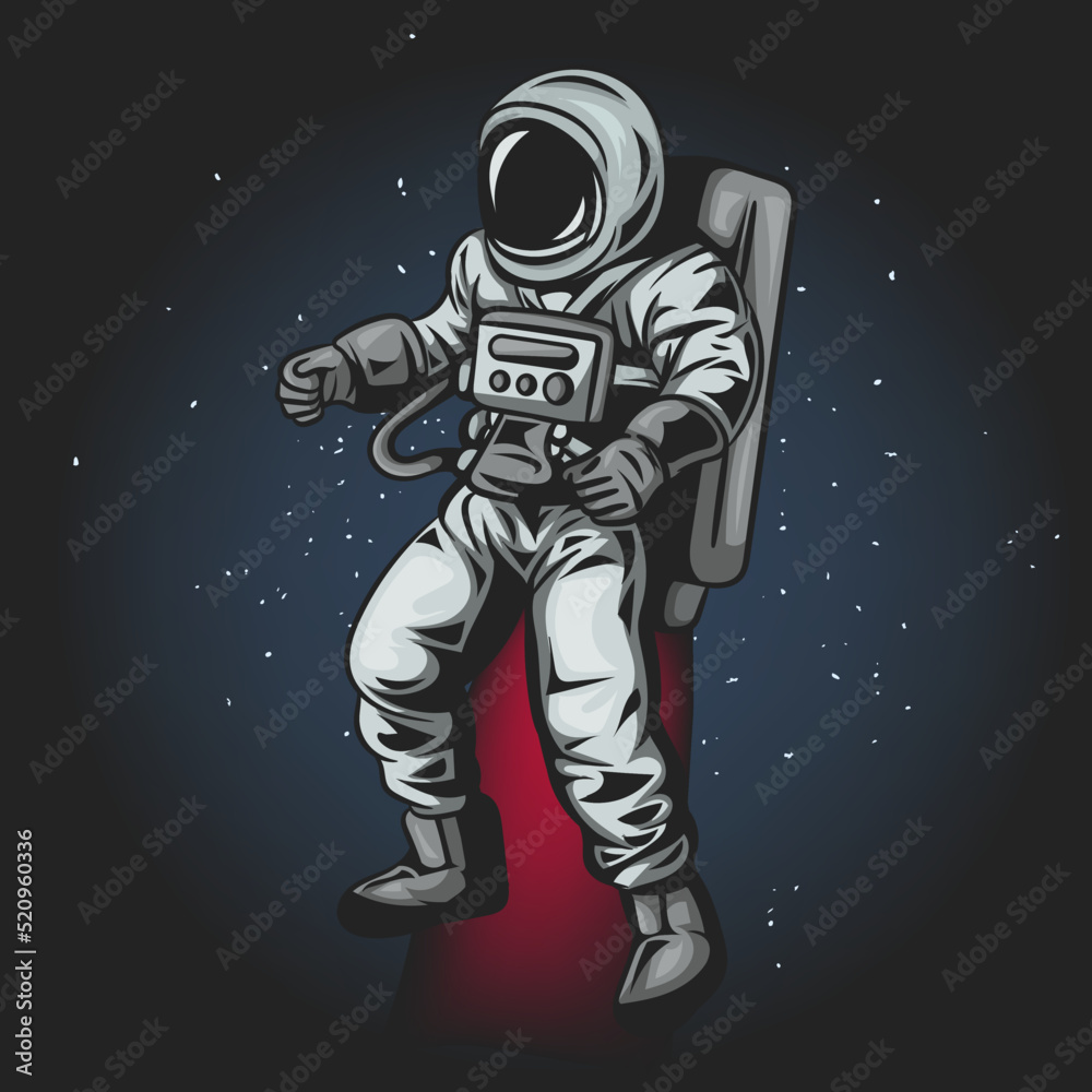 Fototapeta premium Astronaut on space. vector illustration design