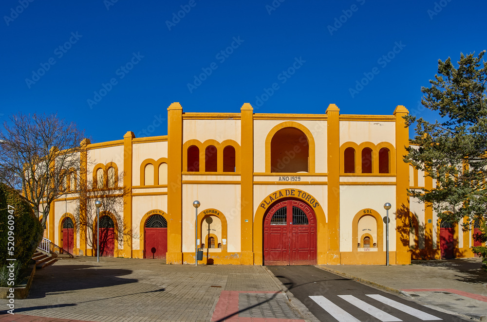 Huesca's bullring from the front closed