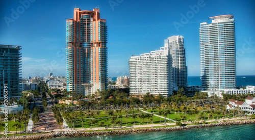 Beautiful coast and buildings of Florida - Miami