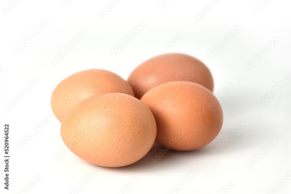 Group of chicken egg on white background Group of chicken egg on white background