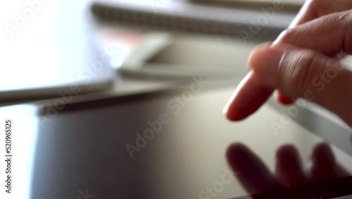 tablet in hand of person