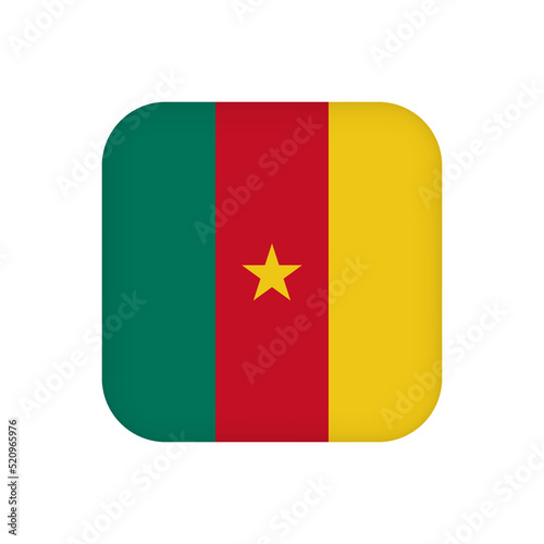 Cameroon flag, official colors. Vector illustration.