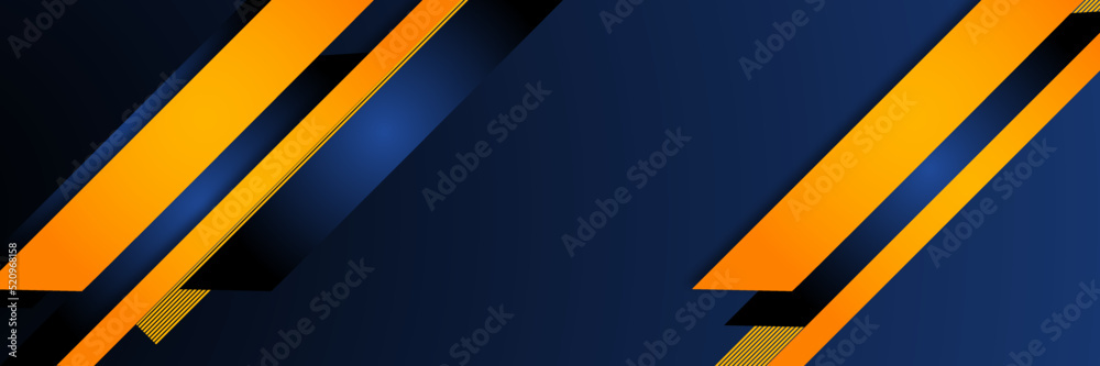 High contrast blue and orange glossy stripes. Abstract tech graphic banner design. Vector corporate background High contrast blue and orange glossy stripes. Abstract tech graphic banner design. Vector corporate background
