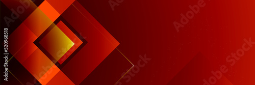 abstract memphis wide geometric banner design