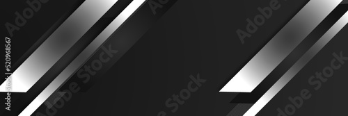 abstract memphis wide geometric banner design