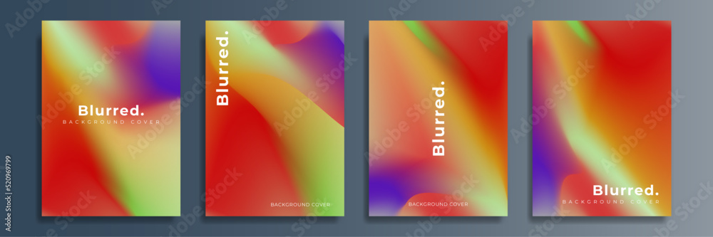 Bundle set of bright vector colorful watercolor background for poster or brochure cover design