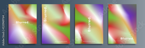 Bundle set of bright vector colorful watercolor background for poster or brochure cover design