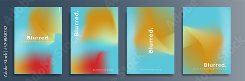 Bundle set of bright vector colorful watercolor background for poster or brochure cover design
