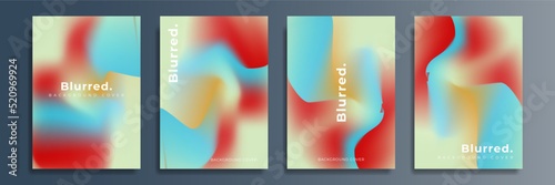 Bundle set of bright vector colorful watercolor background for poster or brochure cover design