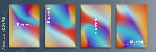 Bundle set of bright vector colorful watercolor background for poster or brochure cover design