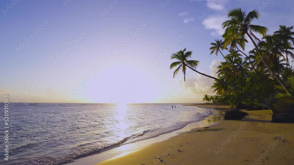 Taiwanese beach against the backdrop of a sea sunset. Sunset over the horizon of the sea. Summer evening on a tropical beach. motionless camera. Taiwanese beach against the backdrop of a sea sunset. Sunset over the horizon of the sea. Summer evening on a tropical beach. motionless camera.