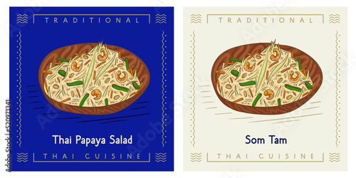 Som Tam Papaya Salad - Thai food