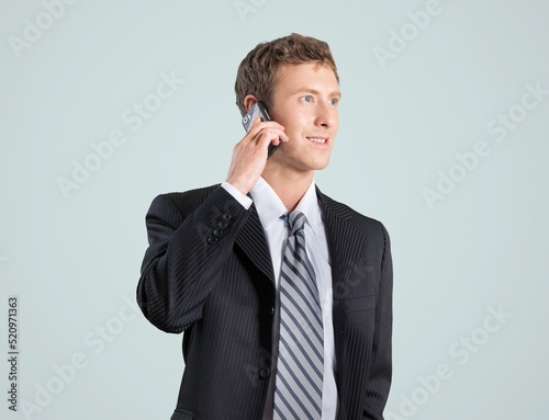 Handsome and friendly businessman smile in formal suit