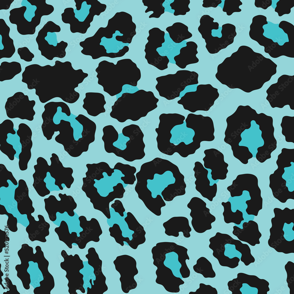 Black and blue leopard print pattern animal seamless. Exotic leopard design for stationery, fashion pattern, wallpaper, decorative and more. Black and blue leopard print pattern animal seamless. Exotic leopard design for stationery, fashion pattern, wallpaper, decorative and more.