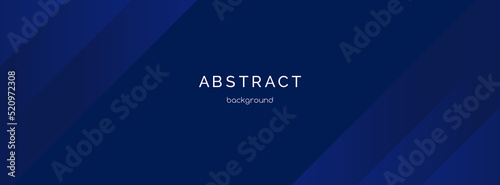 Navy blue abstract long banner. Minimal vector background with lines. Facebook cover, social media header, web banner