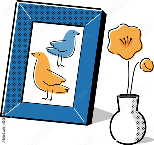 フォトフレームと花瓶