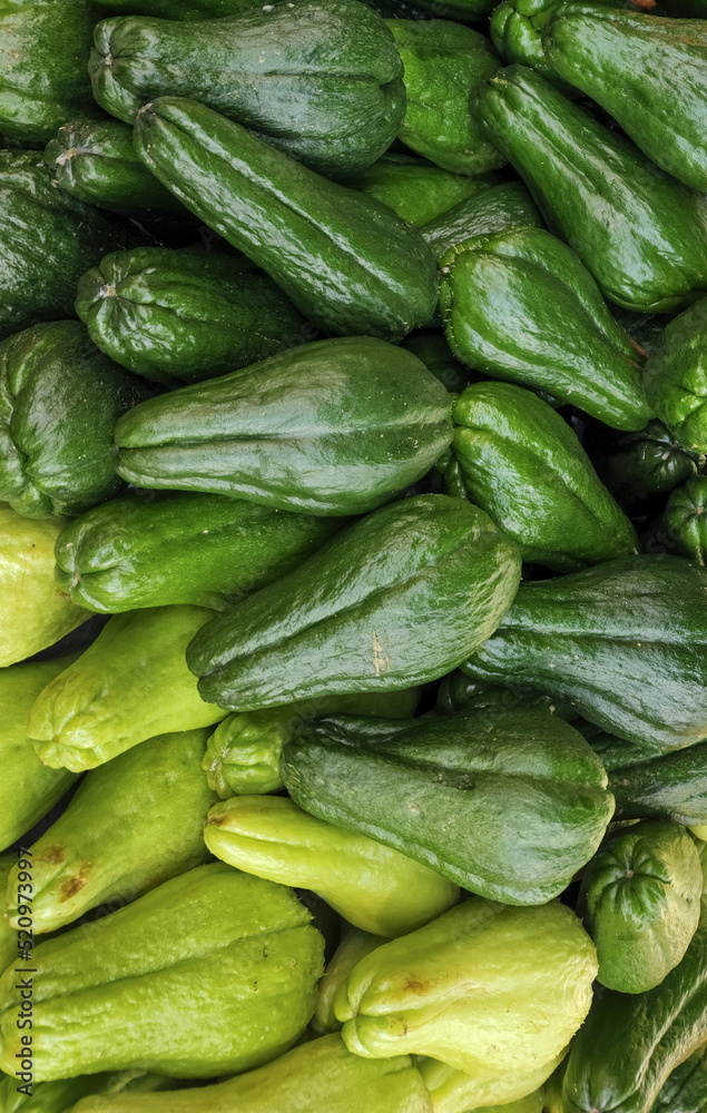 fresh chayote sold at street fair fresh chayote sold at street fair