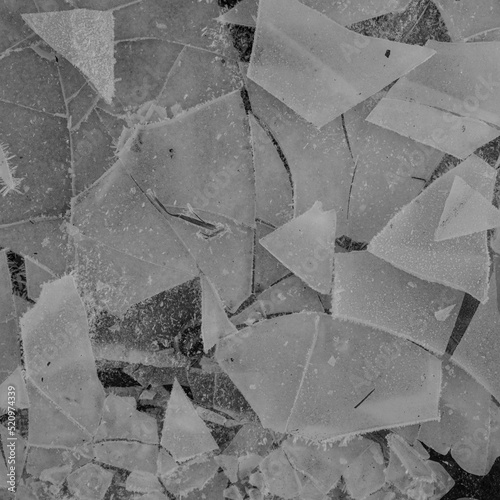 texture broke ice lake winter berlin germany